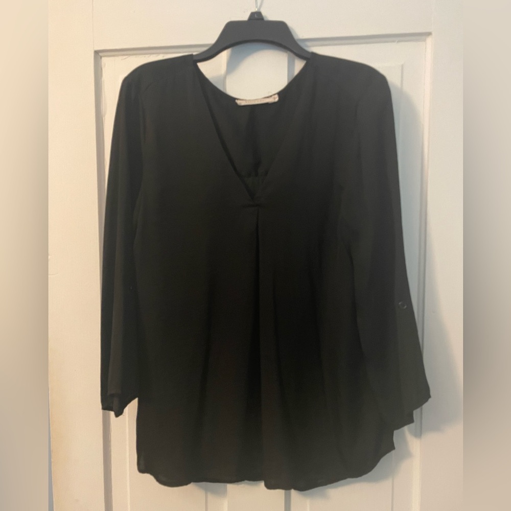 Ellison black blouse top